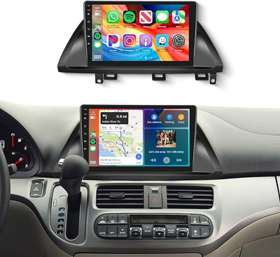 4G+64G Car Radio Stereo for Honda Odyssey 2005-2010 10.1inch IPS Touch Screen/Android 15/Wireless CarPlay/Android Auto/DSP 32 EQ/GPS Navigation/WiFi/5.0Bluetooth/FM/RDS/SWC/AHD Backup Camera