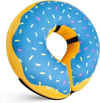 Inflatable Dog Cone Collar for After Surgery, Soft Adjustable Blow up Donut E-Collar for Small Medium Large Dog and Cats