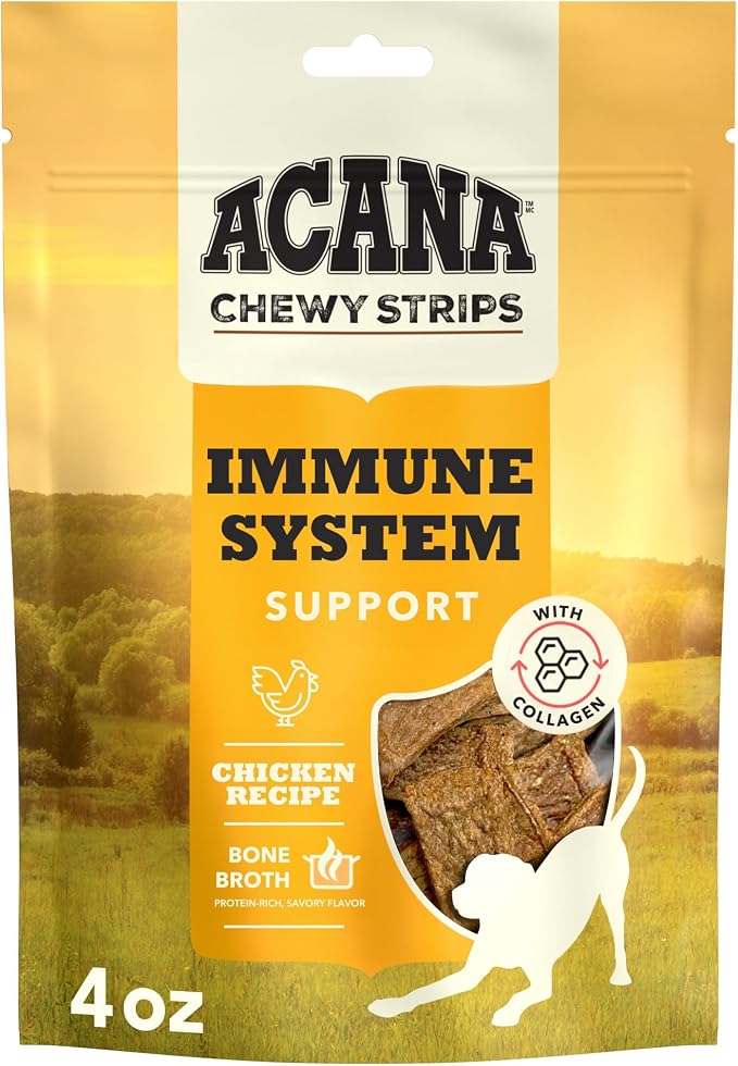 ACANA Chewy Strips Limited Ingredient Dog Treats Chicken Recipe with Immune System Support 4oz Bag