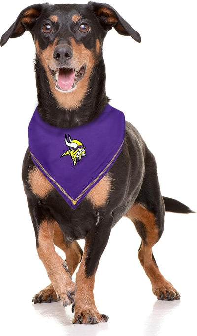 Pets First NFL Minnesota Vikings TIE Bandana, Size Large/X-Large. Dog Bandana Scarf Bib for Pet Cat Dog. The Ultimate Game-Day, Party Bandana