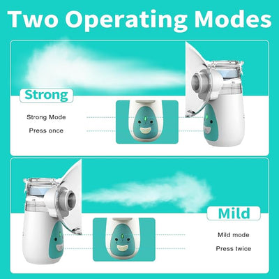 Portable Cat Inhaler with Cat Mask, Low Noise, Strong and Weak Modes for Cats & Small Dogs, Green S Size