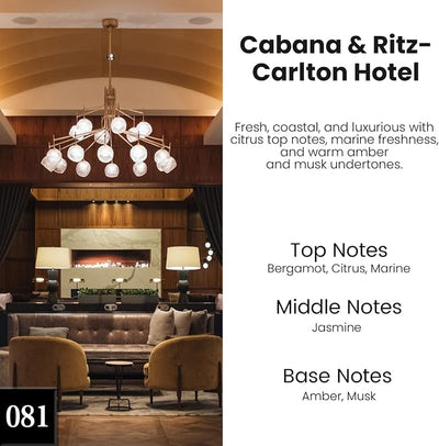 HoogaLife Car Air Freshener Hanging 2 Pack - Hotel Collection Diffuser Oil Inspired by Cabane & Rltz. CarIton Hotel - NO.1012 Fragrance Oil, Car Fresheners for Women Made in USA (081)