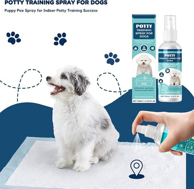 Advanced Potty Training Spray for Dogs & Puppies - Long-Lasting Pheromone Attractant - Housebreaking Aid for Artificial Grass, Pee Pads & Outdoor Lawns - Puppy Essentials,100ML