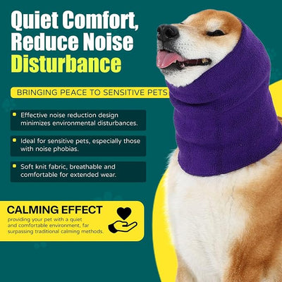 Dog Calming Hoodie Quiet Head Cover Sleeves Double Layer Thickened Dog Ear Muffs Noise Protection,Dog Hematoma Ear Wrap, Dog Headband for Anxiety Relief for Bath, Thunderstorms