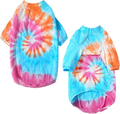 Dog Cotton Colorful Pink Orange T-Shirts Soft and Stretchy Dog Shirt Pajamas Pets Clothes for Large Dogs(Large PinkOrange)