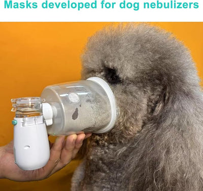 Portable Dog Inhaler with Large Dog Mask, Low Noise, Strong and Weak Modes for Large Dogs, Green L Size