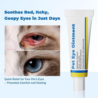 Pet Eye Health for Dogs, Cats, Cattle, Sheep, Horses, Birds, Puppies and Kittens - 3-Pack, 10g Each