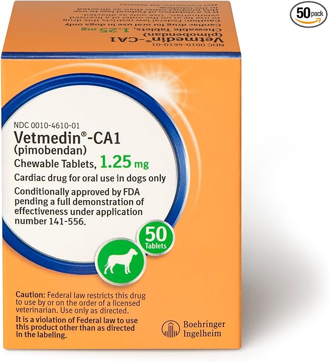 VETMEDIN®-CA1 (pimobendan) Chewable Tablets for Dogs, 1.25 mg, 50ct