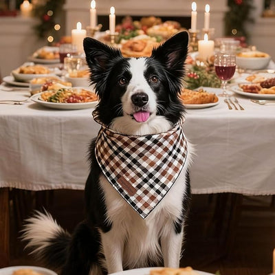 Unique style paws Dog Bandana, 1PC Washable Square Fall Dog Scarfs for Small Medium Large Dogs Adjustable Dogs Bib Scarfs for Girl or Boy Dogs