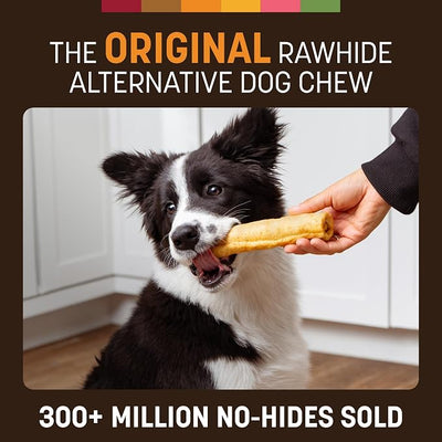Earth Animal No Hide Chews - Long Lasting Rawhide Free Medium Dog Chews Rolls, Chicken - 6 Count
