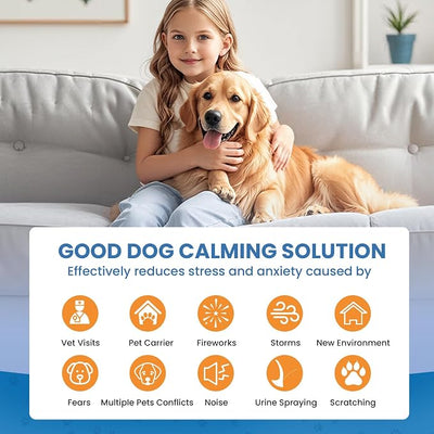 Dog Calming Diffuser Refills, Puppy Pheromones Calming Diffuser, Relaxing Pheromone for Dogs Relief Stress Anxiety Fighting Scratching Barking, Fit All Common Diffusers Plug in, 6 Pack(48ml)