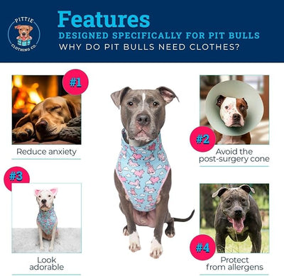 Pittie Clothing Pit Bull Muscle Tee for Dog Breed Dog Shirts Pet Printed Clothes Cool Funny