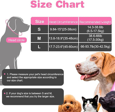 Dog Ear Muffs Noise Protection, Swimming Waterproof Dog Ear Caps, Rose DogEar Covers for Bath, Pet Ears Muffs for Noise Bath, for Ears Protection(S)