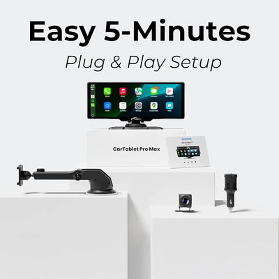 Pro Max 10" Wireless Apple CarPlay & Android Auto Touch Screen (Pro max+Camera+sd.)