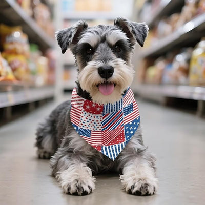 KEIAHUAN 250th Anniversary Dog Bandanas 4th of July Cat Bandana Adjustable Triangle Puppy Bibs Handkerchief Holiday Scarves Square Kerchief Pet Costume Accessories
