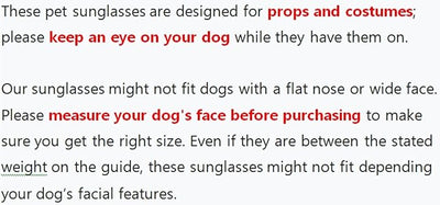 G002 Dog Pet Clear Lens Costume Glasses Small to Medium Breeds 12LBS~30LBS Prop Photoshoot Sunglasses (Th Oval Black-Clear)