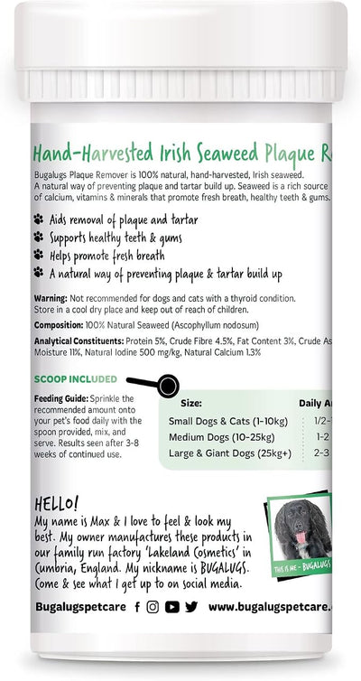 Plaque Off Remover For Dog 70g Teeth Bad Breath 100% Natural | Plaque Off Dogs No Need For Dog Toothbrush or Dog Toothpaste | Remove Dog Bad Breath Plaque Remover For Dogs Cats (70g)