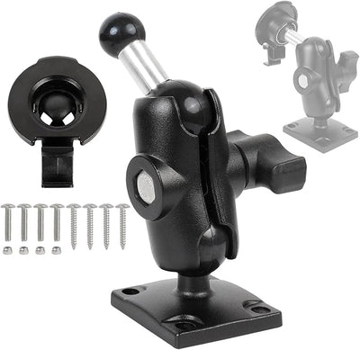 Aluminum Heavy-Duty GPS Mount with AMPS Square Plate Base for Garmin, Replacement for Suction Cup Windshield Mount, Compatible with Nuvi 2577LT 42LM 44 52LM 54 55LMT 56 2457 249