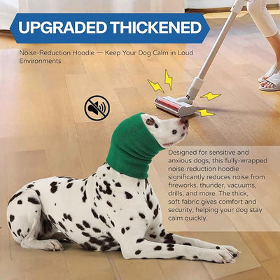 Dog & Cat Calming Hoodie – Soft Double-Layer Ear and Neck Cover for Anxiety Relief & Noise Protection, Elastic Pet Head Wrap for Grooming, Bath, Drying & Fireworks