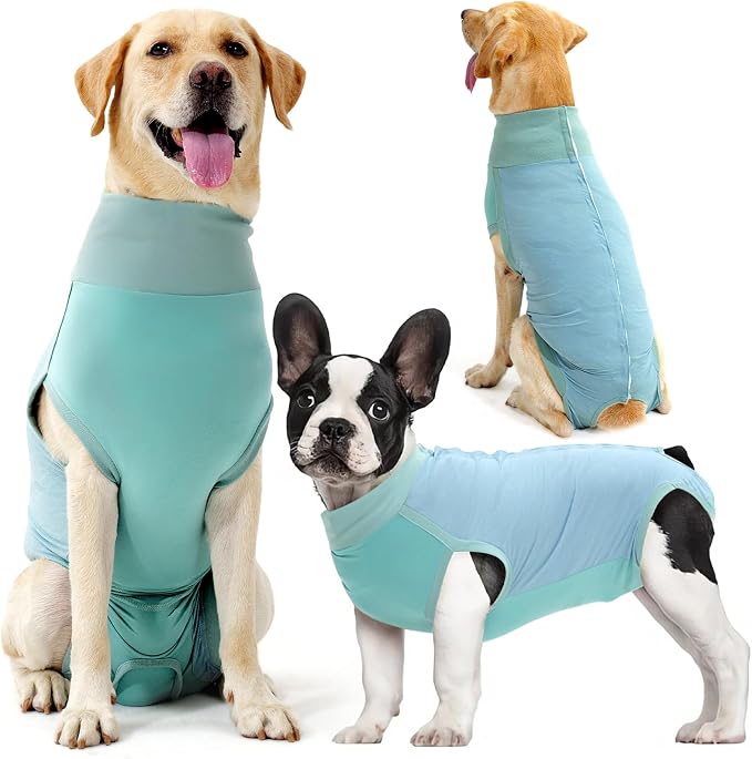 Dotoner Dog Surgery Recovery Suit for Male Female Neuter Anti-Lick Abdominal Wounds Bite Protective Outfit Alternative E-Collar & Cone Breathable Spay for Medium Large Dogs