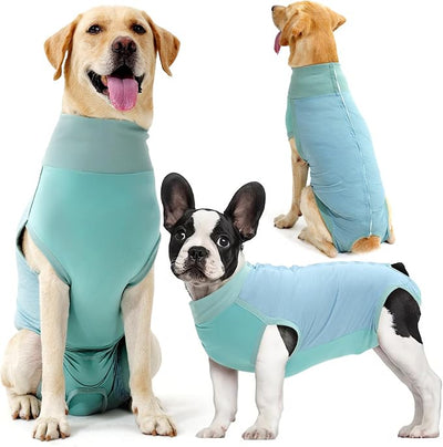 Dotoner Dog Surgery Recovery Suit for Male Female Neuter Anti-Lick Abdominal Wounds Bite Protective Outfit Alternative E-Collar & Cone Breathable Spay for Medium Large Dogs