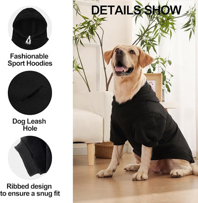 EXPAWLORER Dog Hoodie-Soft and Warm Dog Sweaters, Pet Clothes Autumn Winter Coat Sweatshirt with I Love My DAD Print for Puppy,Cat, Small Medium Large Dogs