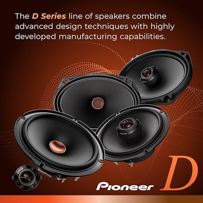 Pioneer D-Series TS-D69F 6” x 9” 2-Way Speakers (Pair) – 330W Max, Balanced Sound + Smooth Treble, Ideal Factory Upgrade, Add an Amplifier for Even Better Performance