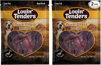 Lovin Tenders Duck Jerky Fillets Dog Treats (2 Pack - 7 oz per Pack)