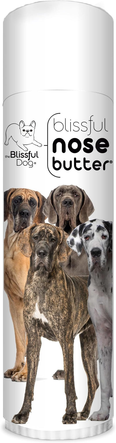 The Blissful Dog French Great Dane Nose Butter for Dry, Cracked Skin, Lick-Safe Dog Nose Balm with Moisturizing Shea Butter, Almond, Olive, and Essential Oils, Pet Supplies, Uncented, 0.50 oz.