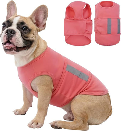 Dog Anxiety Calming Vest, Gentle Compression Anxiety Suit for Dogs, Breathable Dog Calming Wrap for Separation Anxiety, Thunder, Fireworks, Vet Visits, Pink M