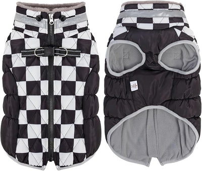 CuteBone Waterproof Winter Coat with Harness, Reflective Warm Jacket with Zipper for Cold Weather, Snowsuit for Small Medium Large Dogs