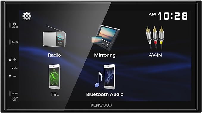KENWOOD DMX150BT 6.8" Capacitive Touchscreen Digital Multimedia Receiver – Bluetooth, USB Mirroring for Android, Rear Camera Input, 13-Band EQ