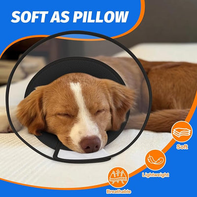 Dog Cone Collar with Soft Liner to Stop Licking, Elizabeth Recovery Collar After Surgery for Large Medium Dogs, Comfortable Pet Head Cone Alternative for Neutering Spay Injury (XS)