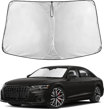 EcoNour Windshield Sunshade Compatible for Audi S8 2001-2024 2025 2026, Sun Visor for Front Windshield & Window Sun Shade Cover, UV Heat Blocker & Protector, Car Accessories