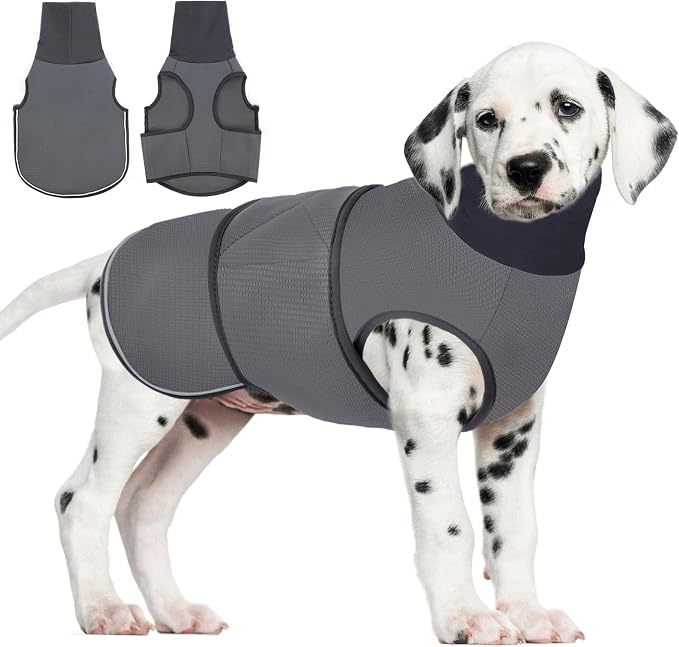 AOFITEE Dog Anxiety Calming Hoodie, Thunder Jacket for Dogs Anxiety, Breathable Calming Shirt for Fireworks, Thunder, Travel, Separation, Pet Hoodies for Noise Block & Ear Protection, XS