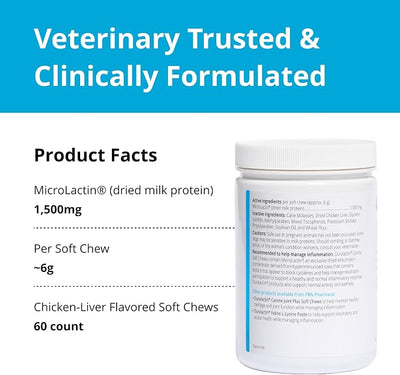 PRN Pharmacal Duralactin Canine Soft Chews - Joint Health Supplement for Dogs & Puppies - Supplement with Dried Milk Protein - 60 Count