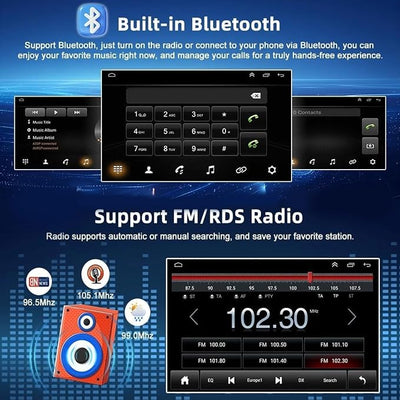4+64G Car Stereo for Saturn Vue 2008-2010, for Saturn Astra 2008-2009 | 7inch Touchscreen,Android 15 with Wireless CarPlay Android Auto,Bluetooth GPS WiFi SWC FM Mirror Link Backup Camera