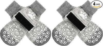 EXPAWLORER Anti Slip Dog Socks to Prevent Licking Paws, Dog Shoes for Hot Pavement, Dog Booties for Small Medium Large Senior Dogs, Traction Control Boots & Paw Protectors for Hardwood Floors