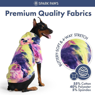 Spark Paws Dog Hoodie – Premium Dog Sweater for Small, Medium, and Large Dogs | Warm Outfits for French Bulldogs, Pitbull, Puppy, Winter Jacket Alternative - Berry Lemonade - L