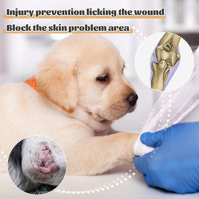 ROZKITCH Dog Front Leg Sleeves for Front Right Left Leg, Pet Prevent Licking Wound Elbow Knee Protector, Dog Recovery Suit Cone Collar Alternative for Sprain ACL CCL Arthritis Joint Care Brown XL