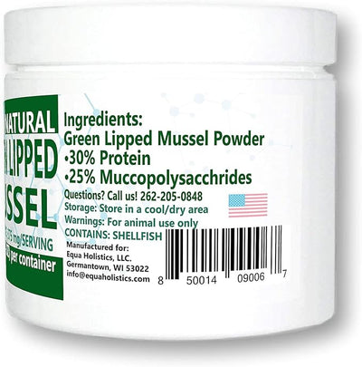 Green Lipped Mussel Powder for Dogs, All-Natural Hip & Joint Support Dietary Supplement Formula for Dogs (120 Servings)