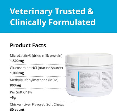 PRN Pharmacal Duralactin Canine Joint Plus Soft Chews - Joint Health Supplement for Dogs & Puppies - Pet Mobility Support - 60 Soft Chews