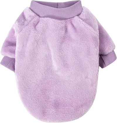 FabriCastle Dog Sweaters, 2-Pack Dog Clothes XXS XS for Small Dogs Girl & Cats, Ultra Soft and Warm Pet Coats, Winter Pet Jacket, Doggy Apparel Costumes, Puppy Outfits (Pink,Light Purple, XX-Small)