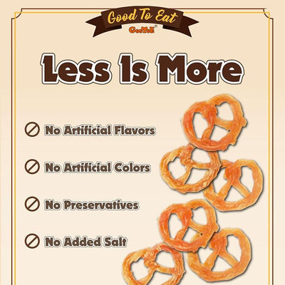 Gootoe Turkey Tendons for Dogs – All-Natural, Hypoallergenic Dog Treats, Rawhide Alternative, Long Lasting Puppy Chews, Healthy Dog Treats for Small Breeds, Pretzel (S), 6 Count Pack
