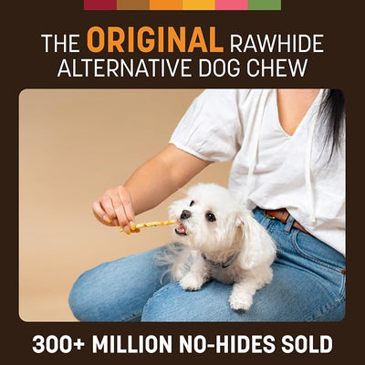 Earth Animal No Hide Stix - Long Lasting Rawhide Free Small Dog Chews Sticks, Chicken - 10 Count
