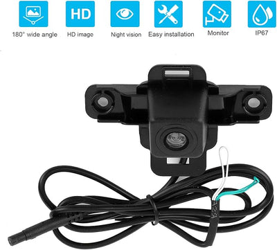 Car Front Grill Camera,CCD Front Grill Camera 180?? Wide Angle IP67 Waterproof Night Vision