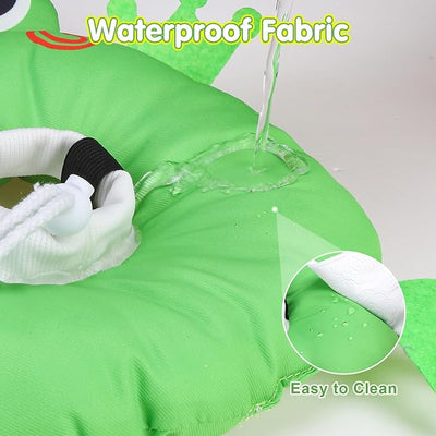 BEAUTYZOO Cat Cone Collar Soft,Cat Donut Recovery Collar After Surgery to Stop Licking,Kitten E Collars Neck Pillow Cone for Cats,Adjustable Elizabeth Pet Collars for Puppy Small Dogs,Green Frog M
