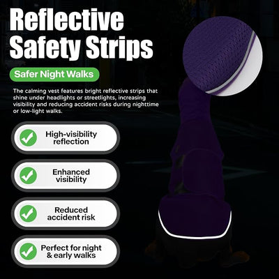 Dog Anxiety Vest with Hood, Soft Thunder Jacket for Fireworks, Vet Visits & Separation Anxiety – No Medication or Training