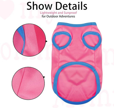 Color-Blocked Dog Tank Top with Playful Heat Transfer Designs – Lightweight Polyester Shirt for Small,MediumDogs, Perfect for Casual Outings.I Love My Mommy Pink XL