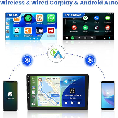 5Ghz WiFi [2G+64G] Android 15 Car Radio for Jeep Cherokee 2013-2018 Car Stereo with Wireless Carplay Android Auto, 10 Inch HD Touchscreen with GPS Bluetooth FM/RDS EQ SWC 26UI Backup Camera MIC